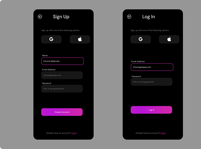 Onboarding screen app design ui ux