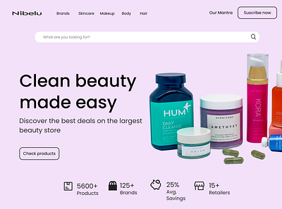 Cosmetic brand app design ui ux