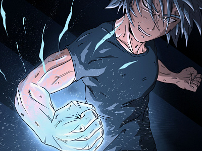 Magic fist charging anime style animeart artwork bright colors character illustration character illustrations digital illustration digitalart fantasy fantasyart fist charging illustration magic magical male character