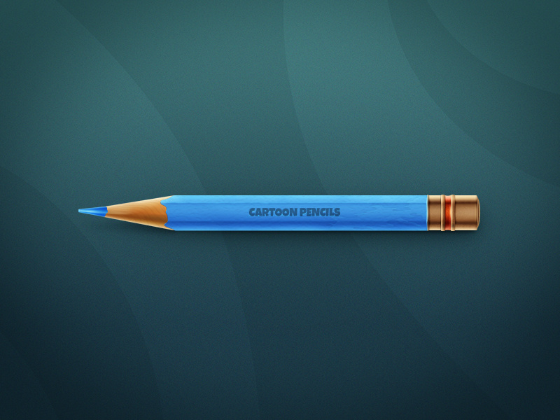 Pencil cartoon color pencil blue