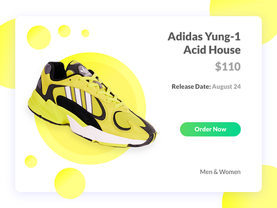 Adidas Yung-1 Card adidas card minimal shoe ui