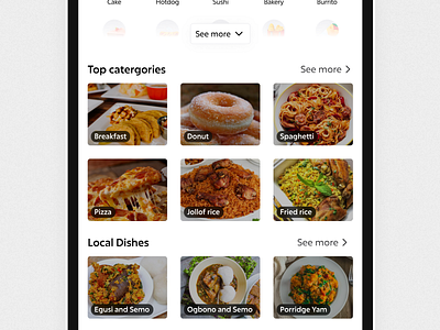 Image Backed-up Catergory for FoodKong app catergories design food foodtech images inspiration mobile app shots