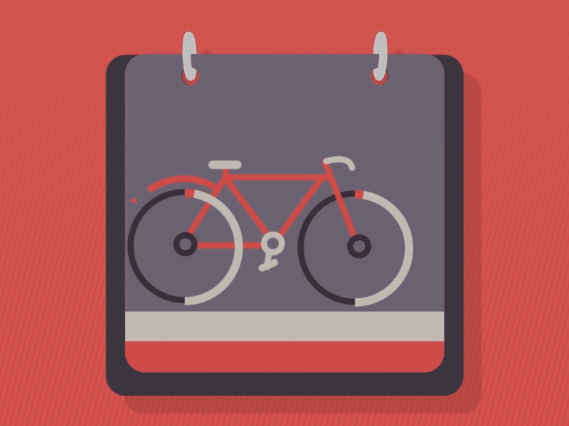 Monthly Cycle Loop ae animation bike gif vector