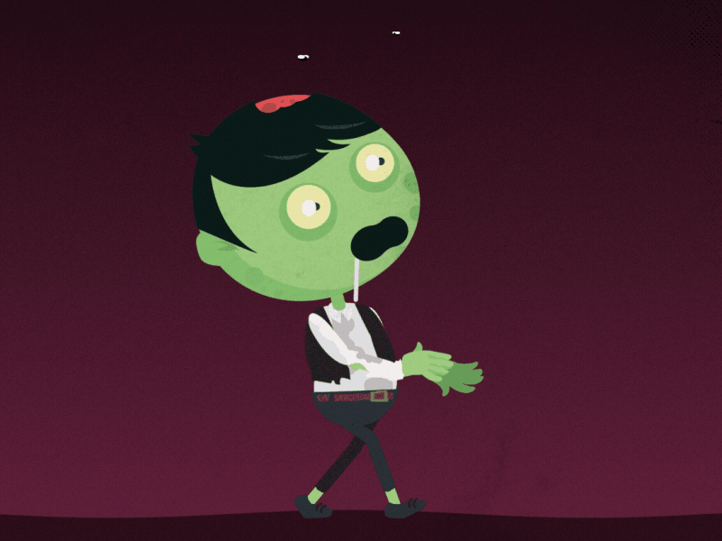 Zombie! 16bit 8bit ae after effects character character design design halloween rigging zombie