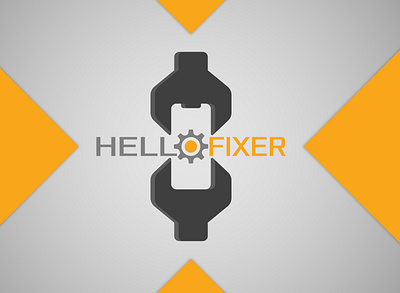 HELLO FIXER branding clean design flat illustration illustrator logo minimal typography vector