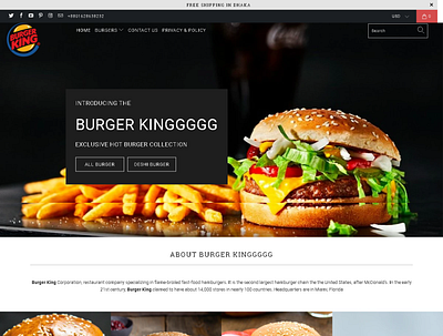 Burger Restaurant Homepage Design burger graphic design ui ui designer ux ux designer web design web designer web developer website design website development