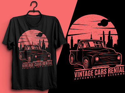 Vintage Car T Shirt Design