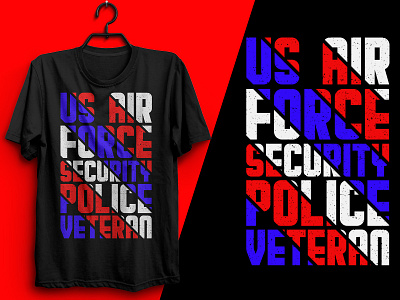 us air security police veteran T shirt Design