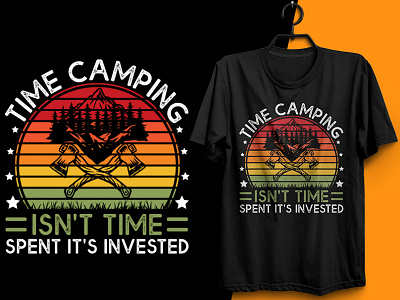 Camping T Shirt Design adventure amazon amazon t shirts badge camp campfire camping camping t shirt climbing custom tshirts graphicdesign hiking logo t shirt merchandise outdoor t shirt design tshirt tshirt design template tshirts vintage