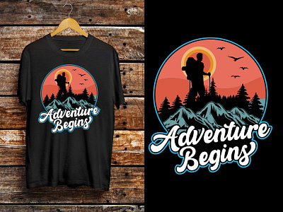 Hiking Vintage T-Shirt Design