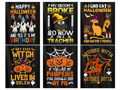 Halloween t-shirt design bundle