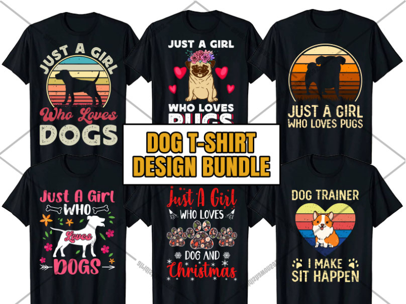 Dog T-shirt design Bundle. on Behance