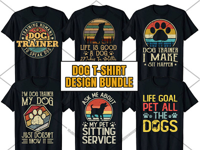 Dog T-Shirt Design Bundle amazon graphic design