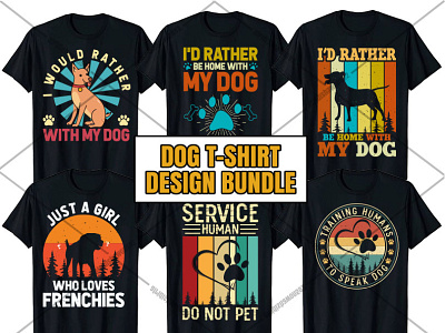 Dog T-Shirt Design Bundle amazon graphic design