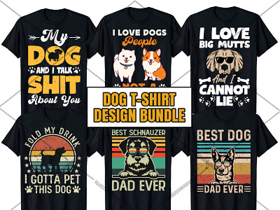 Dog T-Shirt Design Bundle amazon graphic design