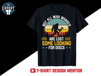 Disc Golf Retro Vintage T-shirt Design disc golf dad graphic design motion graphics