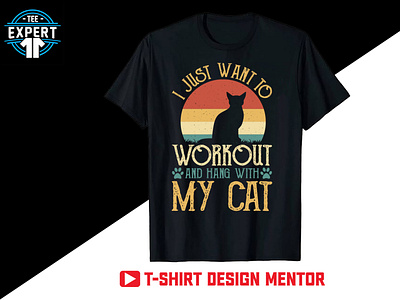 Cat Retro Vintage T-shirt Design