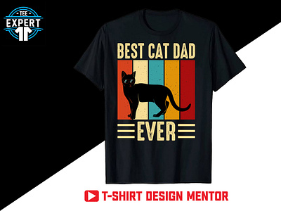 Cat Retro Vintage T-shirt Design graphic design men tshirt designer merchandise pet