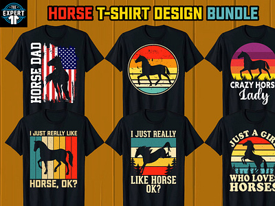 Horse T-shirt Design Bundle design