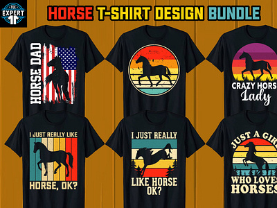 Horse T-shirt Design Bundle