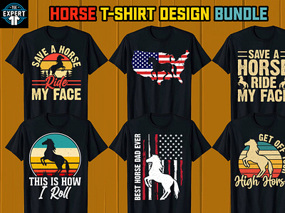 Horse T-shirt Design Bundle design