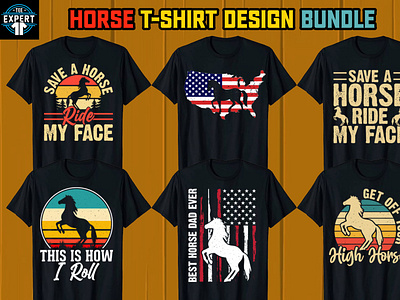 Horse T-shirt Design Bundle