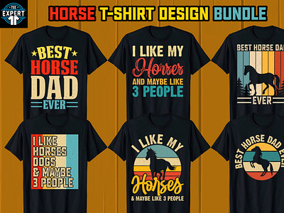 Horse T-shirt Design Bundle