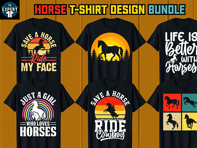 Horse T-shirt Design Bundle design