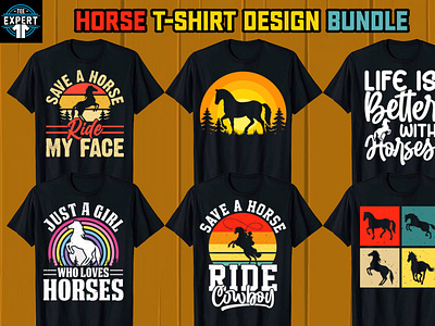 Horse T-shirt Design Bundle