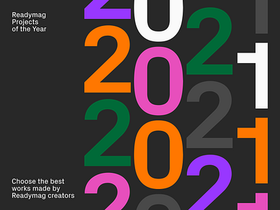 Projects of the Year 2021 animation design landing page readymag web