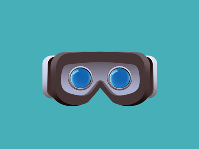 VR Headset Icon blue icon lens minimalism photoshop reality virtual