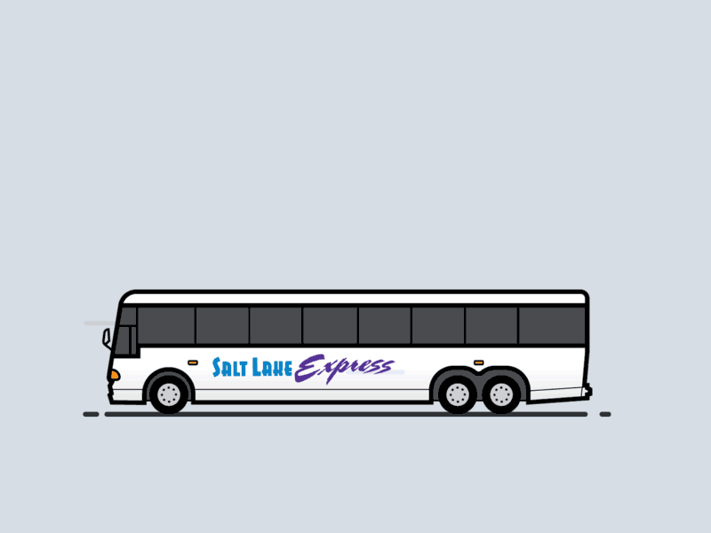 Travel With Salt Lake Express after effects animation bus desert express salt lake salt lake city travel utah