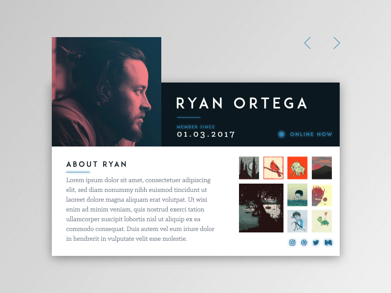 Daily UI 006 006 6 daily ui motion design profile