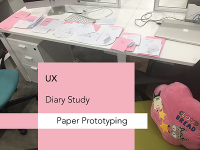 UX: Diary Study diary study global paper prototyping pink research ux
