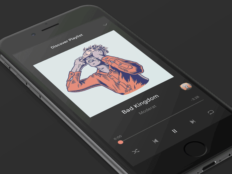 Music Player app framer ios mobile music player ui ux