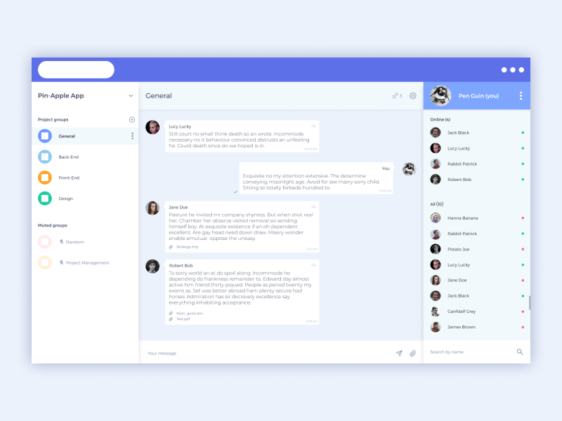 Direct Messaging Daily UI challenge by Julia on Dribbble