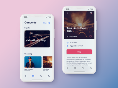 Event app app design ui uiux ux