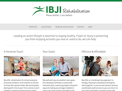 IBJI Rehab Website Update business website