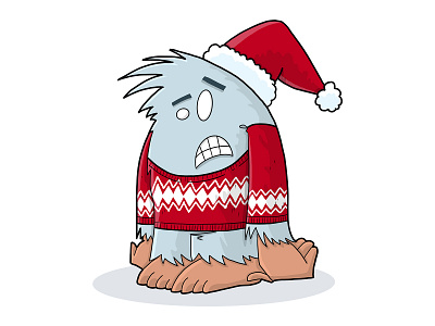 Christmas Yeti bigfoot character character design characterdesign christmas christmas sweater drawing hate haters illustration procreate yeti