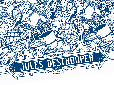 Jules Destrooper doodle drawing illustration