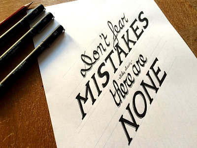 Don't fear mistakes mistakes quote typography