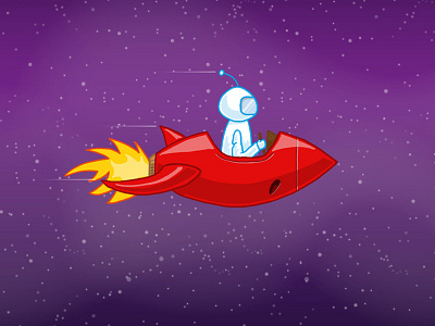 Spaceman astronaut drawing game illustration mobile game rocket space spaceman stars