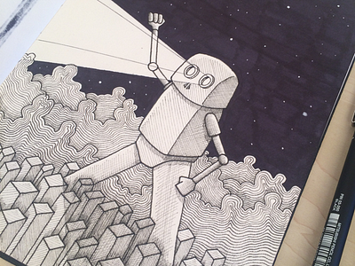 Robot - sketchbook drawing drawing illustration ink paper robot sketchbook