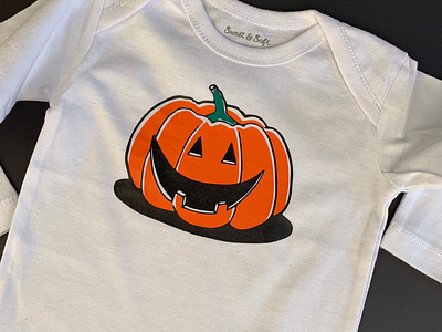 Pumpkin bodysuit apparel baby bodysuit clothing design drawing halloween illustration pumpkin toddler
