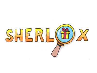 Sherlox - logo design sketch gift logo logo design logo design concept loupe magnifier magnify glass magnifying glass marker marker sketch paper present sketch