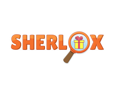 Sherlox - logo design gift logo logo design logo design concept loupe magnifier magnify glass magnifying glass present