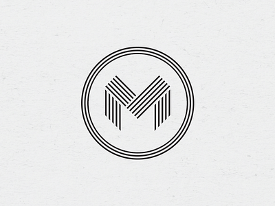 Monogram "M" Seal branding custom design graphic design icon logo minimal monogram print seal stamp typography
