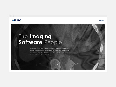 Medical Imaging Homepage Initial Design branding clean design graphic design homepage identity minimal typography ui ux website