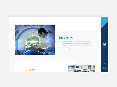 Medical Imaging Homepage Alternative Design branding design graphic design homepage menu minimal nav navigation typography ui ux website