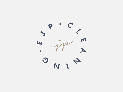 EJP Cleaning branding clean futura graphic design icon identity logo marque minimal signature stamp typography